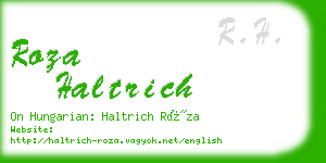 roza haltrich business card